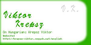 viktor krepsz business card